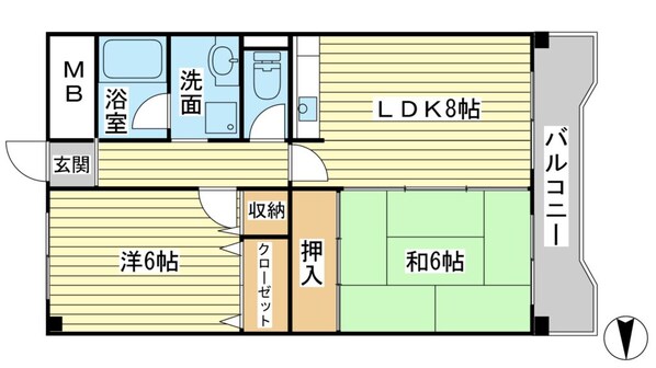 相生中村コーポの物件間取画像